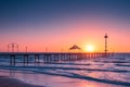 Brighton Beach jetty at sunset Royalty Free Stock Photo