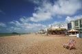 brighton beach seaside summer sky uk Royalty Free Stock Photo