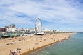 Brighton beach in summer