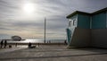 Brighton, East Sussex England. Landscape by the sea. An upside down house on Brighton`s seafront promenade. Royalty Free Stock Photo
