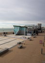 Brighton, East Sussex England. Landscape by the sea. An upside down house on Brighton`s seafront promenade. Royalty Free Stock Photo