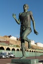 Statue of Olympic Gold Medallist Steve Ovett in Brighton East Sussex on January 8, 2019