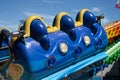 View of a carousel ride on the pier in Brighton on July 15, 2022