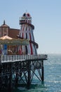 View of the helter skelter on the pier in Brighton on July 15, 2022 Royalty Free Stock Photo