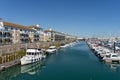 View of the marina in Brighton on July 15, 2022. Three unidentified people