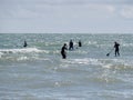 BRIGHTON, EAST SUSSEX/UK - MAY 24 : People paddle boarding at Br