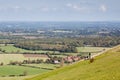 BRIGHTON, EAST SUSSEX/UK - SEPTEMBER 25 : People waking over the rolling Sussex countryside near Brighton East Sussex on Septembe