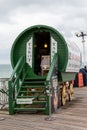 08-17-2021 Brighton, East Sussex, UK A Tarot readers old style Gypsy caravan Royalty Free Stock Photo