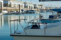 Brighton, England. Boats, yachts, and fishing boats moored at Brighton Marina docs Royalty Free Stock Photo