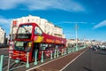 Brighton, England-19 October,2018: City tour buses for sightseeing, open roof, hop on hop off bus for tourists, passenger and visi Royalty Free Stock Photo