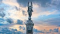 Peace Statue in Brighton and Hove during sunset Royalty Free Stock Photo