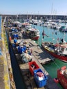 Brighton Marina in East Sussex, England.