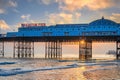 Brighton Pier during Sunset in England, UK Royalty Free Stock Photo