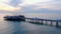 Brighton Pier in England - aerial view Royalty Free Stock Photo