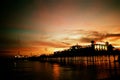 Brighton pier sunset Royalty Free Stock Photo