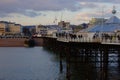 Brighton Pier - view towards the city beach Royalty Free Stock Photo