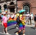 Brighton Pride parade marchers Royalty Free Stock Photo