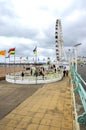 Brighton seafront with crazy golf. England