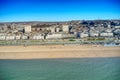 Brighton seafront and Victorian buildings Aerial Photo. Royalty Free Stock Photo