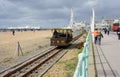 Brighton seafront with Volks railway. England Royalty Free Stock Photo