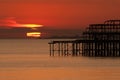 Brighton Sun Set Royalty Free Stock Photo