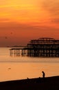 Brighton Sun Set Royalty Free Stock Photo