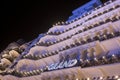 Brighton Sussex UK. Photograph taken at night of the facade of the newly renovated historic Victorian Grand Hotel