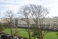 Brighton, Sussex, United Kingdom - March 9, 2020: View over Brunswick Square apartments and parked cars in Hove