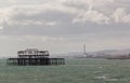 Brighton West Pier in the sea