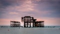 Brighton West Pier on the south coast of England at sunset Royalty Free Stock Photo