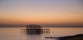 Brighton West Pier at Sunset Royalty Free Stock Photo