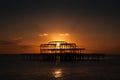 Brighton West Pier Sunset Royalty Free Stock Photo