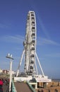 Brighton Wheel and beach. Sussex. England