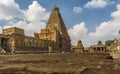 Thanjavur Big Temple on Blue Sky background