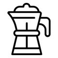 Briki coffee pot icon outline vector. Machine cup Royalty Free Stock Photo