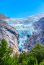 Briksdal glacier, Norway nature landmark Royalty Free Stock Photo