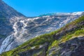 Briksdal glacier, Norway nature landmark Royalty Free Stock Photo