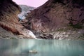 Briksdal glacier reflections Royalty Free Stock Photo