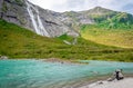 Briksdalen valley, in Jostedalsbreen National Park, Norway