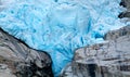 Briksdalsbreen glacier detail in Norway Royalty Free Stock Photo