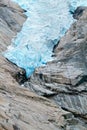 Briksdalsbreen glacier detail in Norway