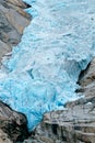 Briksdalsbreen glacier detail in Norway Royalty Free Stock Photo