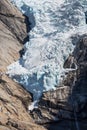 Briksdalsbreen glacier in May