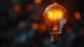 Brilliance Unveiled: Symbolic Filament Bulb.