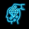 brilliancy knowledge neon glow icon illustration Royalty Free Stock Photo
