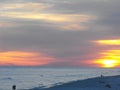 Brilliant beach sunset, Gulf Shores, Alabama Royalty Free Stock Photo