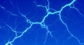 Brilliant Blue Electrical Arcs on Blue Backdrop Capturing Power and Energy with Intense Light Creating Visually Striking Abstract Royalty Free Stock Photo