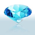 Brilliant blue shiny diamond