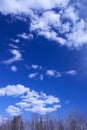 Brilliant Blue Sky and Clouds Royalty Free Stock Photo