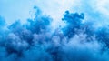 Brilliant Blue Smoke Energetically Radiates Against A Transparent Background, Ample Space For Text